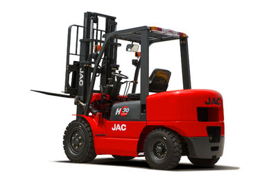 中国 3トンJACのディーゼル フォークリフトの上昇の高さ3M - 6M Isuzuエンジンの赤い色 工場